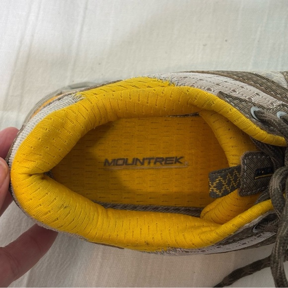 Mountrek Woodland Trail Hiking Shoes Sneakers-Tan/Gray/Yellow-Women Size 7.5 - Picture 10 of 12